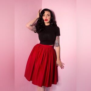 Vixen Micheline Pitt Red Swing Skirt